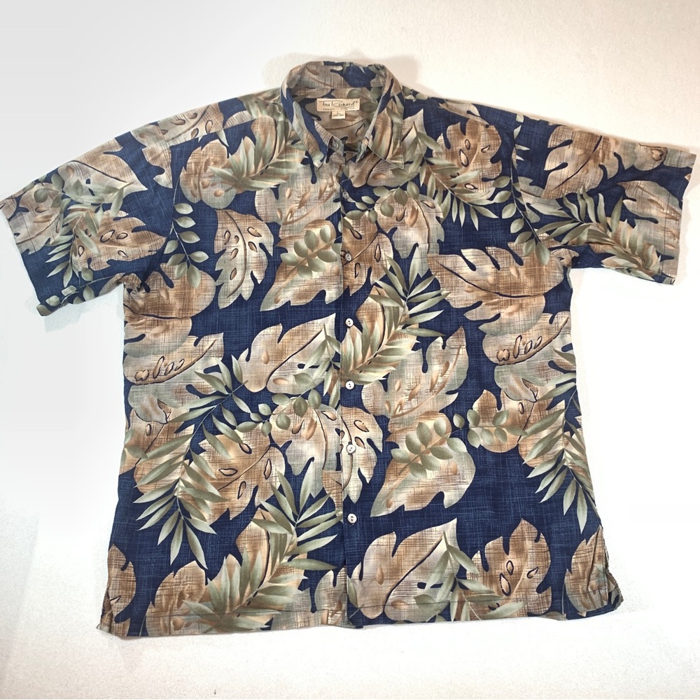 Tori Richard mens Hawaiian button up shirt large lawn cotton